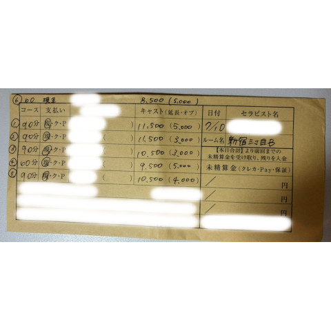 メンズエステ求人店舗：Aroma Jewels｜歌舞伎町・西新宿・新宿御苑・東京都のメンズエステ求人の店長写メ日記　給与封筒紹介　#9画像1