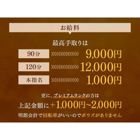 ヒルガオ｜十三・西中島・新大阪・大阪府のメンズエステ求人のお給料について画像