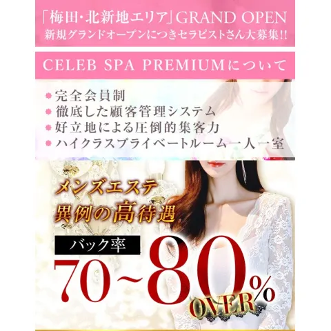 CELEB SPA PREMIUM｜梅田・北新地・中崎町・大阪府のメンズエステ求人の求人店舗画像