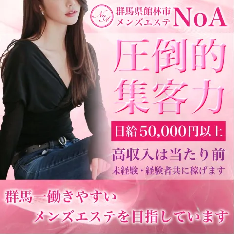 メンズエステ求人店舗：群馬県館林市メンズエステ NoA｜館林・千代田町・明和町・群馬県のメンズエステ求人の画像1