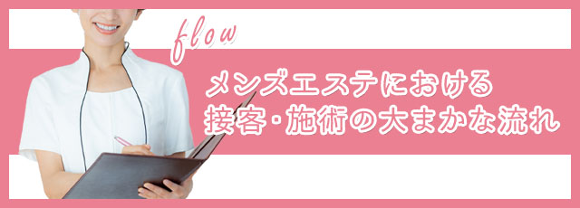 メンズエステの接客・施術の流れ